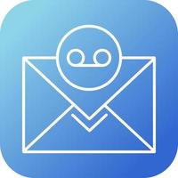 icono de vector de correo de voz