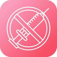 No Vaccines Vector Icon
