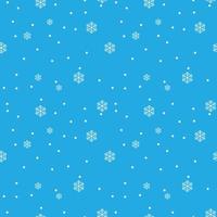 Blue seamless snowflake pattern vector