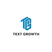 logotipo de letra inicial abstracta tg o gt en color azul aislado en fondo blanco aplicado para el logotipo del asistente de escritura también adecuado para las marcas o empresas que tienen el nombre inicial gt o tg. vector
