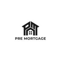 Abstract initial letter PM or MP logo in black color isolated in white background applied for mortgage company logo also suitable for the brands or companies have initial name MP or PM. vector