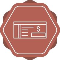 icono de vector de cheque bancario