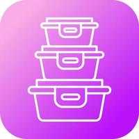 Plastic Food Container Vector Icon