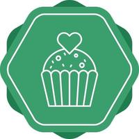 icono de vector de cupcake