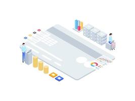 Business finance Isometric Illustration. Suitable for Mobile App, Website, Banner, Diagrams, Infographics, and Other Graphic Assets. vector