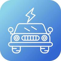 icono de vector de coche eléctrico