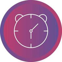 Unique Alarm Clock Vector Line Icon