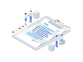 Business Contract Isometric Illustration. Suitable for Mobile App, Website, Banner, Diagrams, Infographics, and Other Graphic Assets. vector