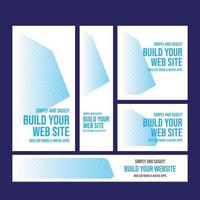 Vector modern web banner ad set template web banner template design set layout