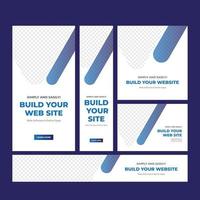 Vector modern web banner ad set template web banner template design set layout