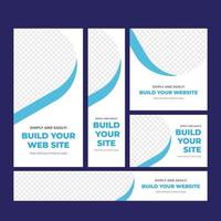 Vector modern web banner ad set template web banner template design set layout