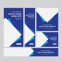 Vector modern web banner ad set template web banner template design set layout