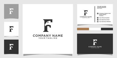 Initial letter F with Falcon logo design vector. vector