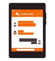 Messages group concept illustration vector