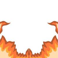 fire or flame in flat design for background vector