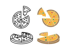 Pizza icon design template vector isolated illustration