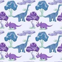 fondo de dinosaurio. patrón sin costuras con dinosaurios, patrón de bebé. linda textura vectorial para ropa de cama para niños, tela, papel pintado, papel para envolver, textil, estampado de camisetas. estilo de dibujos animados, vectorial. vector