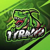 Tyrano esport mascot logo design vector