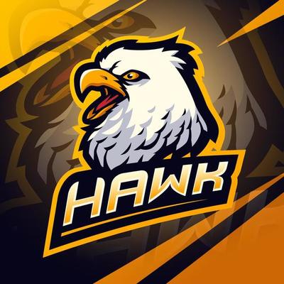 Hawk esport mascot logo design