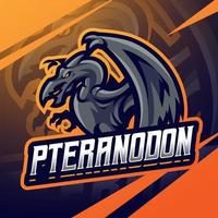 diseño de logotipo de mascota pteranodon esport vector