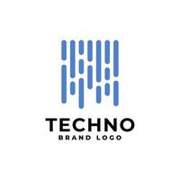 ilustración del logotipo de un tema tecnológico para cualquier empresa con un tema tecnológico vector