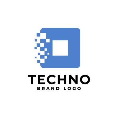 illustration of a letter O square on a technology theme for any company with a technology theme