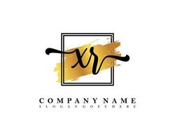 XR Initial handwriting logo concept vector