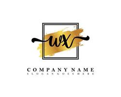 WX Initial handwriting logo concept vector