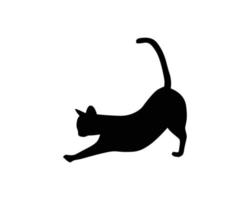 Cat silhouette template vector