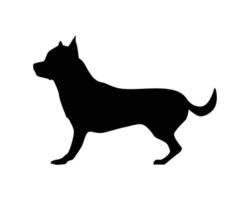 Dog silhouette vector template