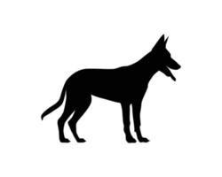 Dog silhouette vector template