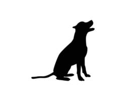 Dog silhouette vector template