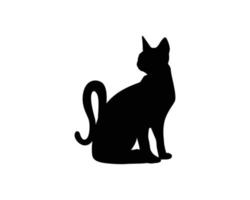 Cat silhouette template vector