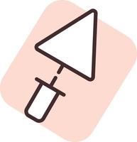 Construction trowel icon vector on white background.