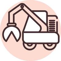 Construction loader icon vector on white background.