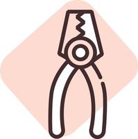 Construction pliers icon vector on white background.