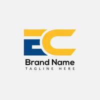 Abstract EC letter modern initial logo design vector