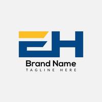 Abstract EH letter modern initial logo design vector