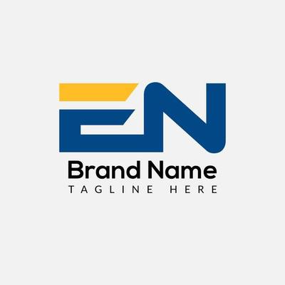 Abstract EN letter modern initial logo design