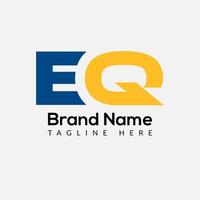 Abstract EQ letter modern initial logo design vector