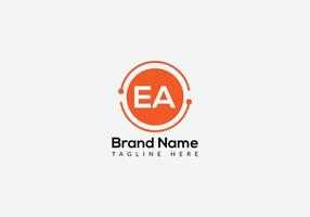 Abstract EA letter modern initial logo design vector