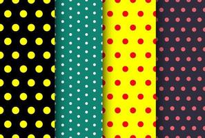 Vector set of polka dot pattern