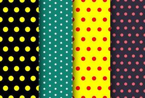 Vector set of polka dot pattern