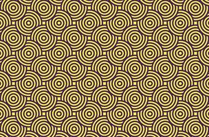Purple and yellow overlapping circles seamless pattern vector