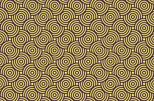 Purple and yellow overlapping circles seamless pattern vector