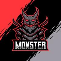Lava Dragon Monster Mascot Logo Illustration vector