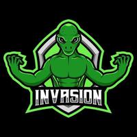 Alien Gaming Mascot Logo Illustration
