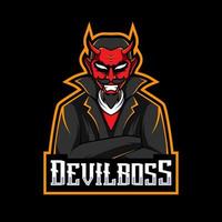ilustración del logotipo de la mascota del juego del diablo vector