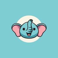 Cute Elephant Smiling vector