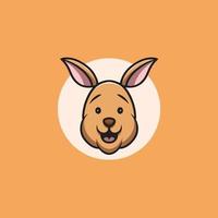 Cute kangaroo smiling vector